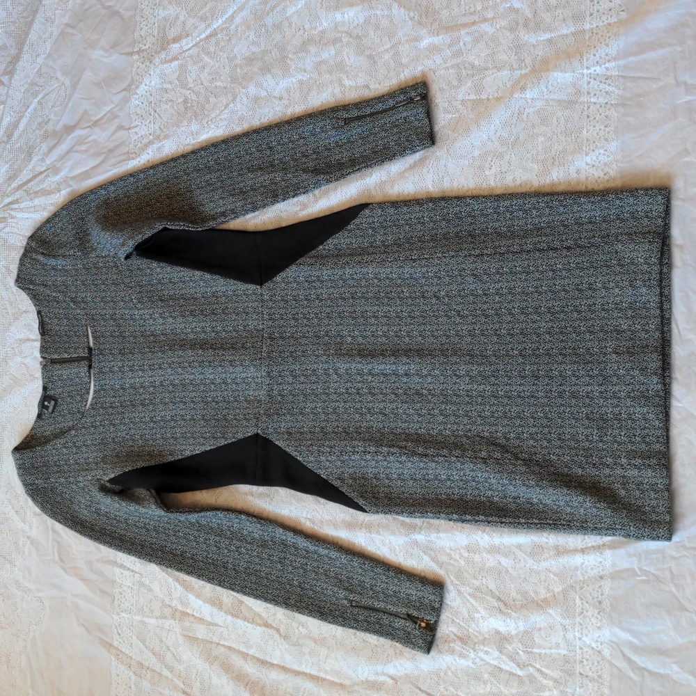 Maison Scotch Rendezvous Long Sleeve Black White Dress Size 1/S